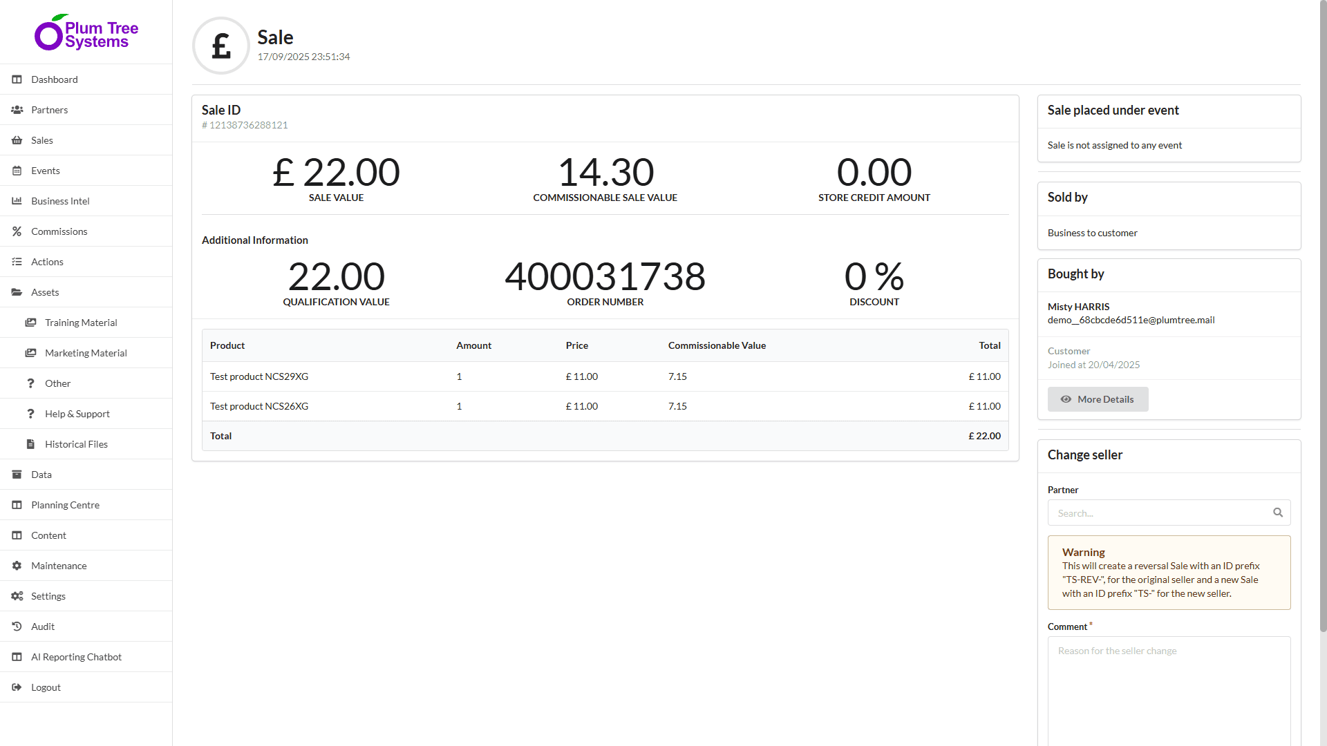 Admin Backoffice Sales